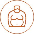 vector icon for obese